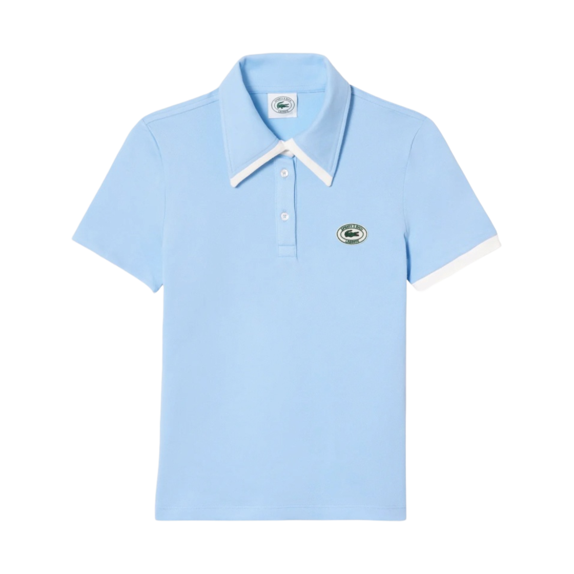 (W) 라코스테 x 스포티 앤 리치 피케 폴로 파노라마 파린((W) Lacoste x Sporty & Rich Pique Polo Panorama Farine) - 1