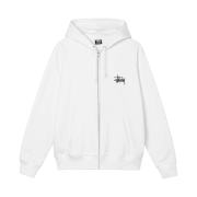 Stussy Basic Stussy Zip Hoodie White 2022