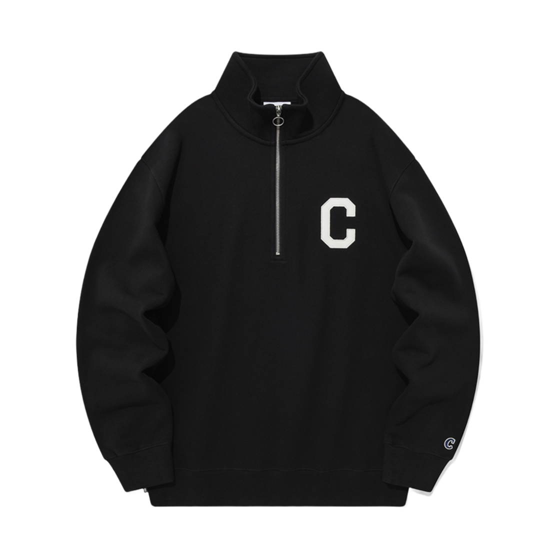 커버낫 C 로고 하프 집업 스웨트셔츠 블랙(Covernat C Logo Half Zip Up Sweatshirt Black) - 1