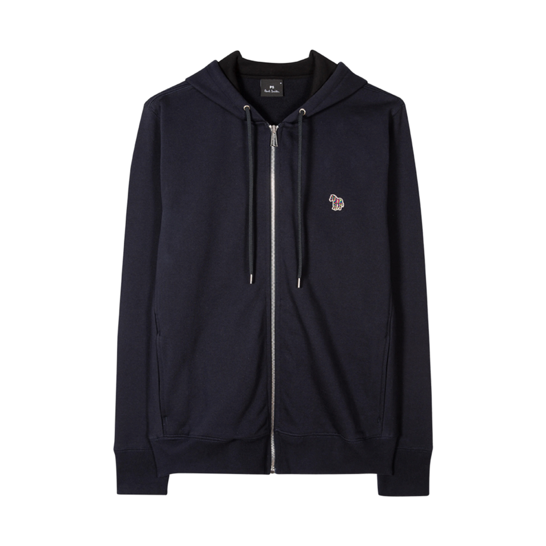 M2R-360R-KZEBRA-49 Paul Smith Zip-Front Zebra Logo Hoodie Dark Navy