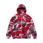 Supreme Hooded Zip Up Thermal Pink Camo - 24SS