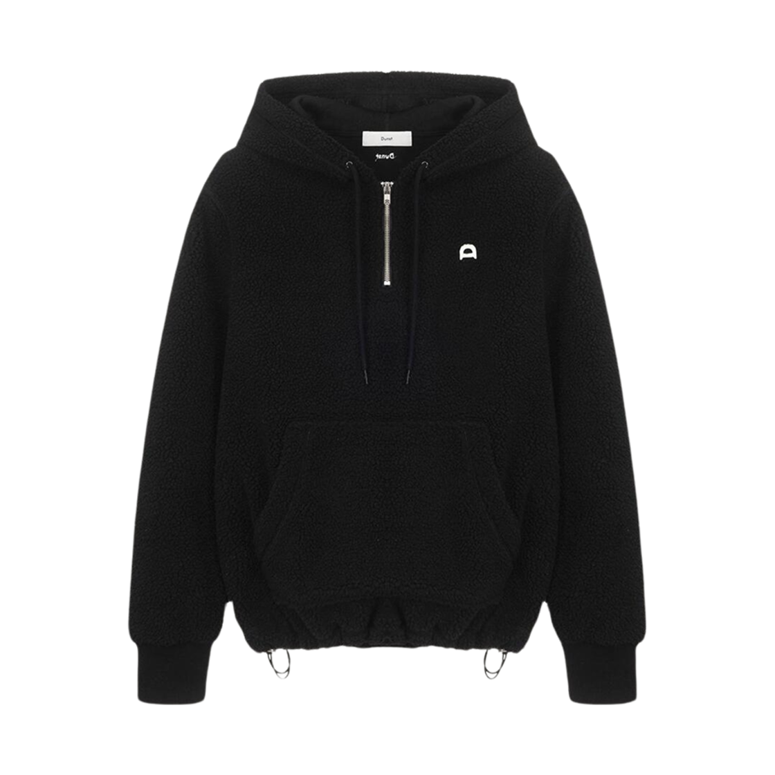 던스트 하프 집업 후드 플리스 풀오버 블랙(Dunst Half Zip-Up Hooded Fleece Pullover Black) - 1