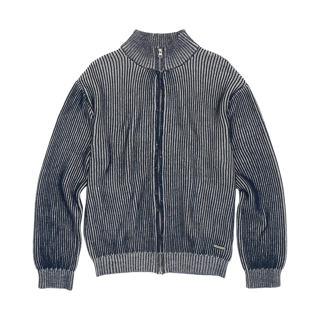 VH2ESUK680ABL Thevinylhouse Vertical Pattern Cardigan Blue