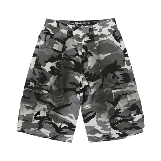 SDESBO000WC Suade Wide Cargo Shorts White Camo