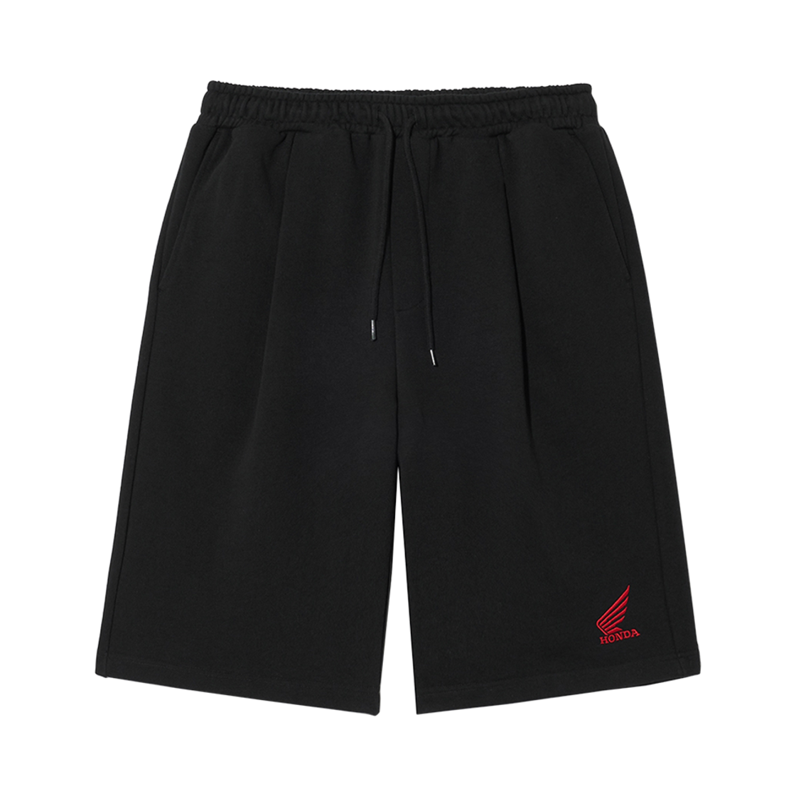 혼다 오리지널 윙 로고 버뮤다 스웻팬츠 블랙(Honda Original Wing Logo Bermuda Sweat Pants_Black)