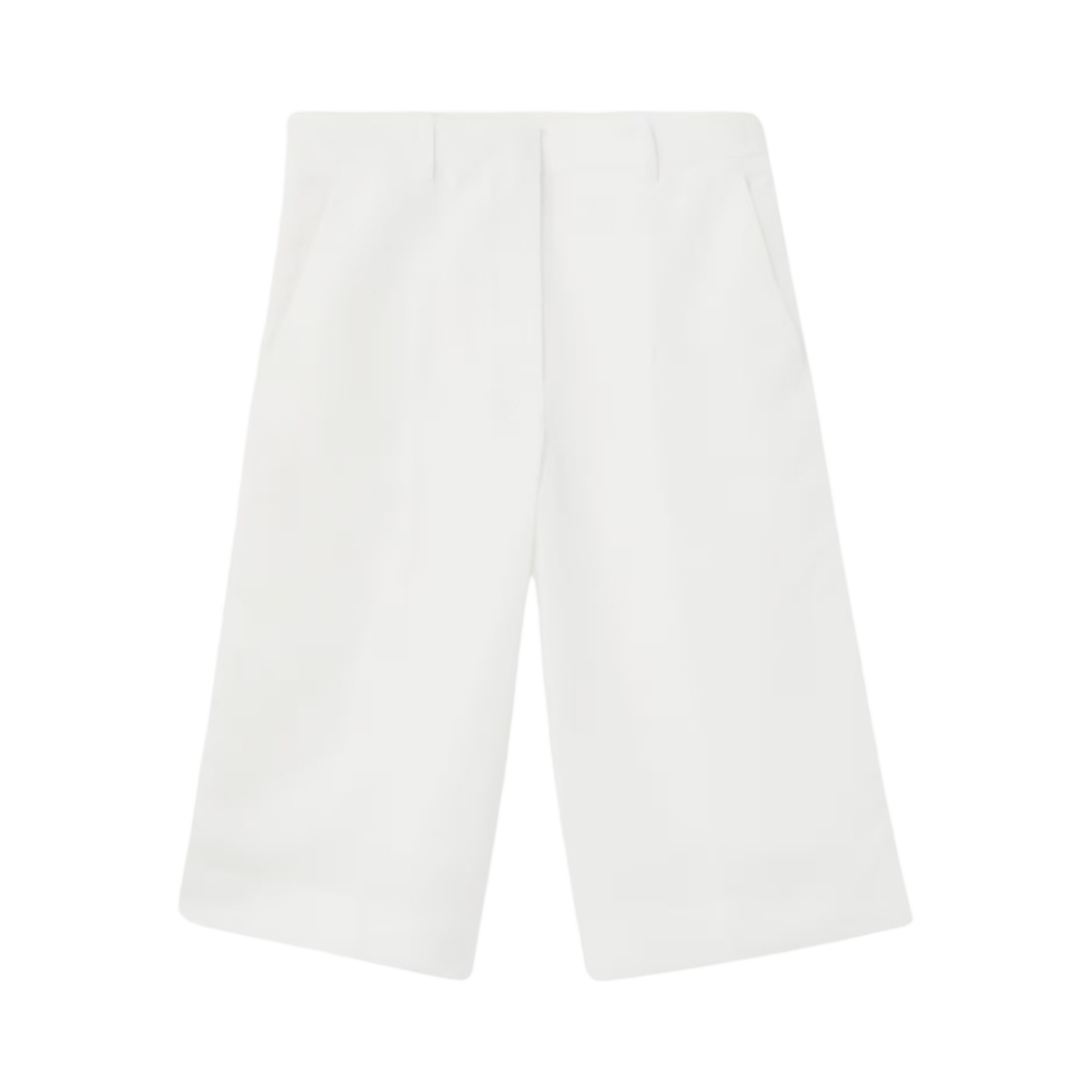 (W) 코스 테일러드 니 랭스 쇼츠 화이트((W) COS Tailored Knee Length Shorts White)