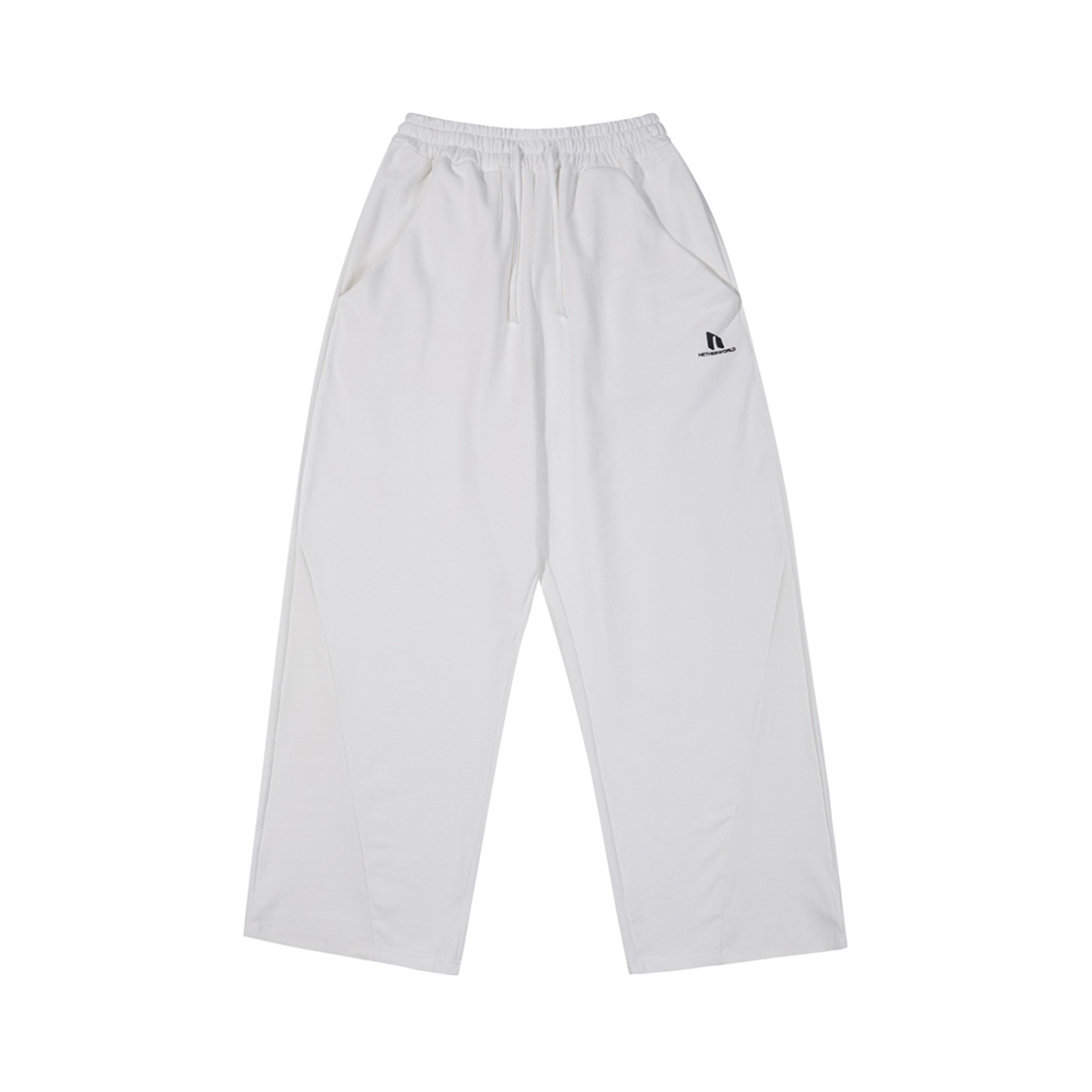 P00000DG-WH Netherworld Sporty Logo Sweatpants Soft White