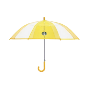 Starbucks Rainy Day Short Transparent Umbrella Yellow