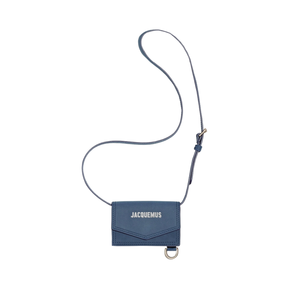216SL004-3088-390 Jacquemus Le Porte Azur Envelope Neck Pouch Dark Navy