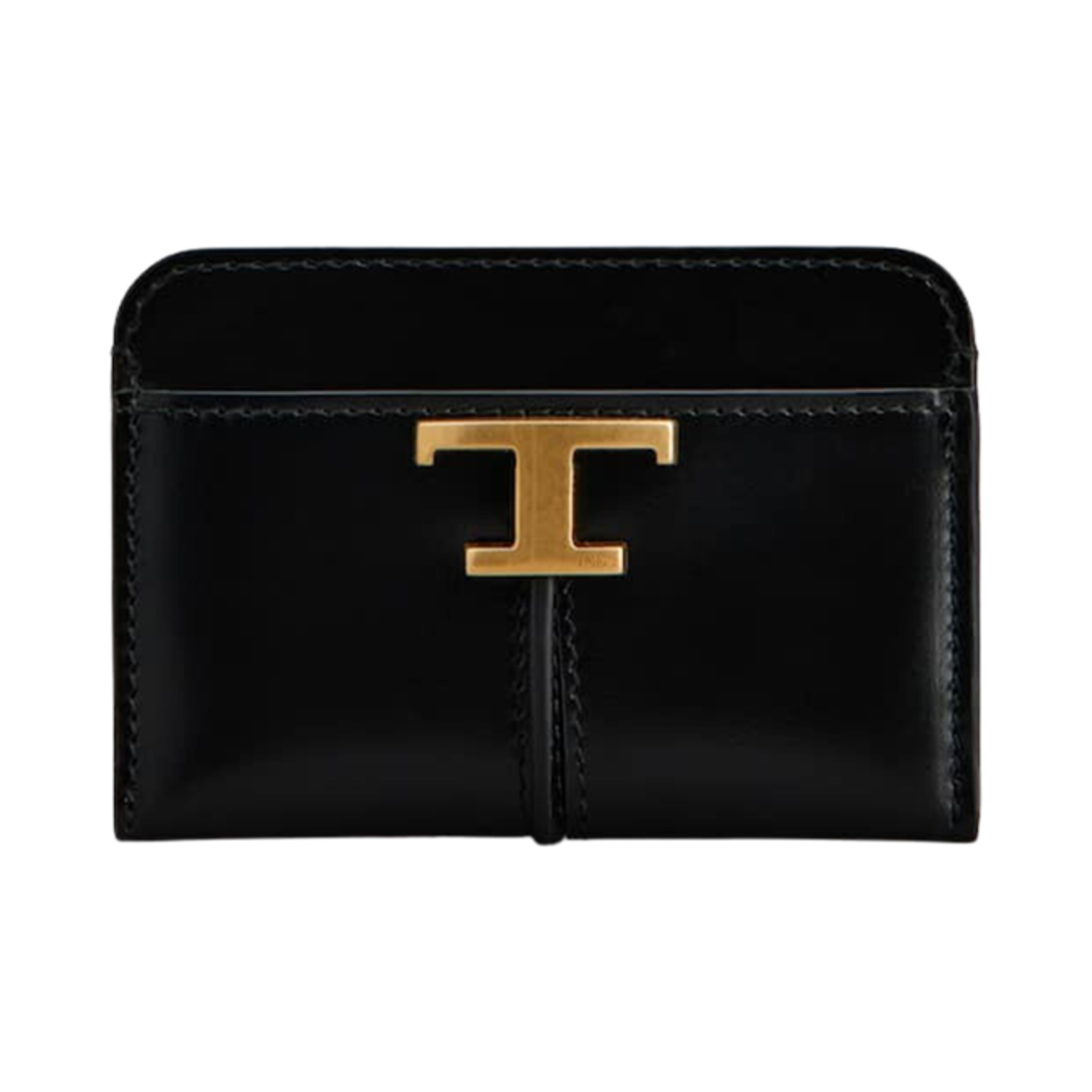 토즈 T 타임리스 레더 크레딧 카드 홀더 블랙(Tod's T Timeless Credit Card Holder in Leather Black)