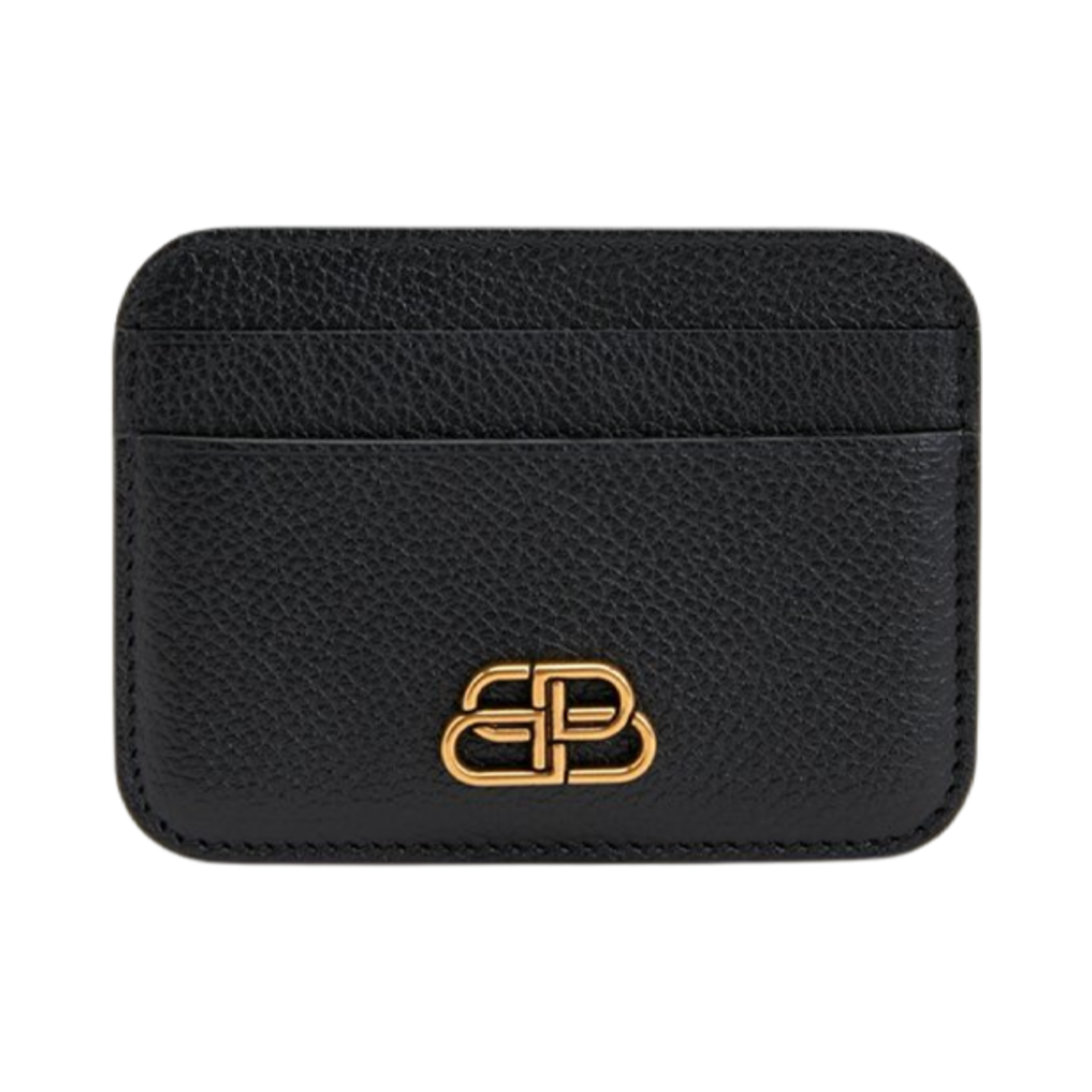 6013861IZ7M1000 Balenciaga BB Logo Card Holder Black