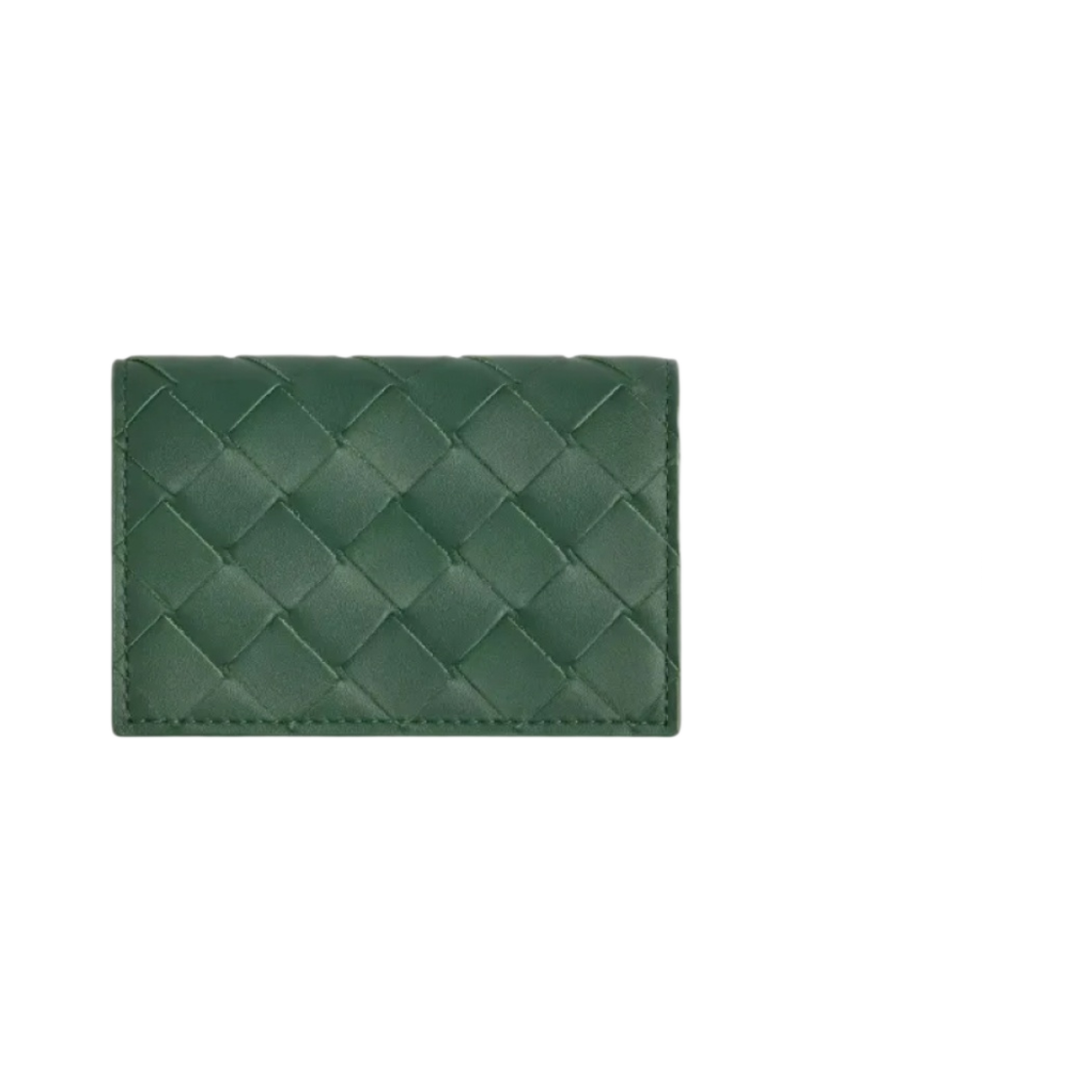 보테가 베네타 인트레치아토 비즈니스 카드 케이스 레인트리 그린 세이지 그린(Bottega Veneta Intrecciato Business Card Case Raintree Grreen Sage Green) - 1