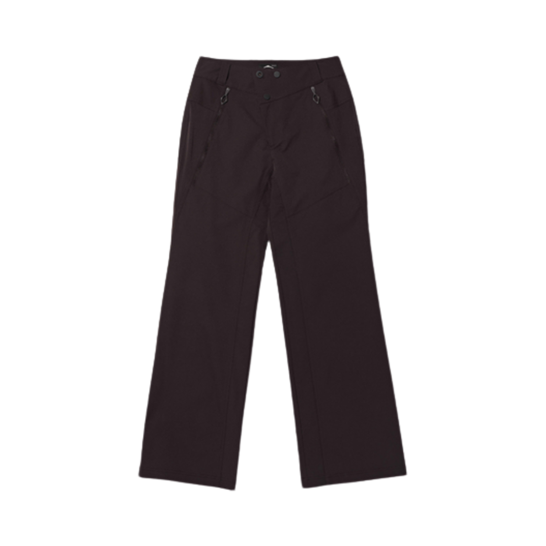 - (W) Mischief Nylon Baggy Slacks Dark Brown