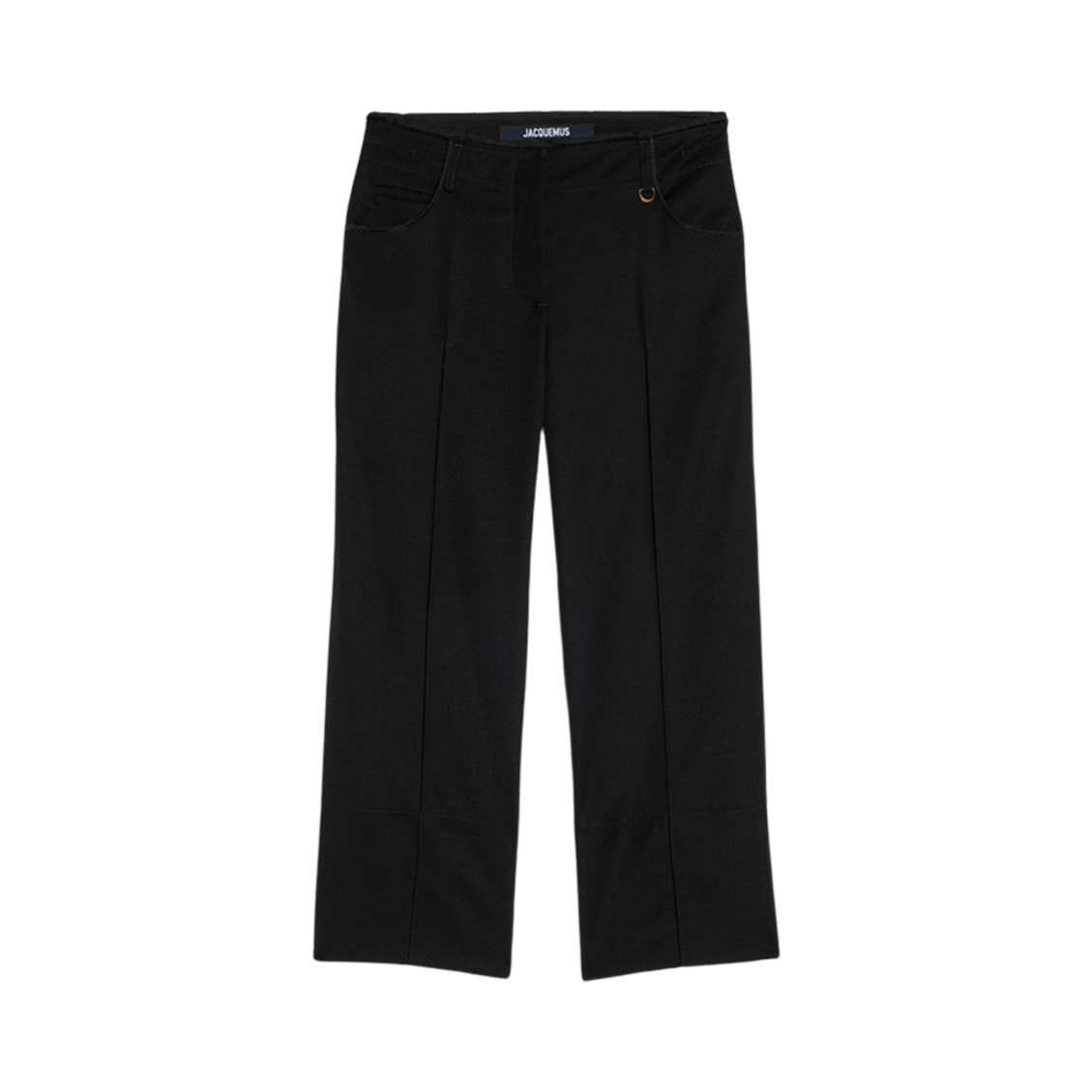 (W) 자크뮈스 르 판탈론 코르토 크롭 플레어드 팬츠 블랙((W) Jacquemus Le Pantalon Corto Cropped Flared Pants Black) - 1