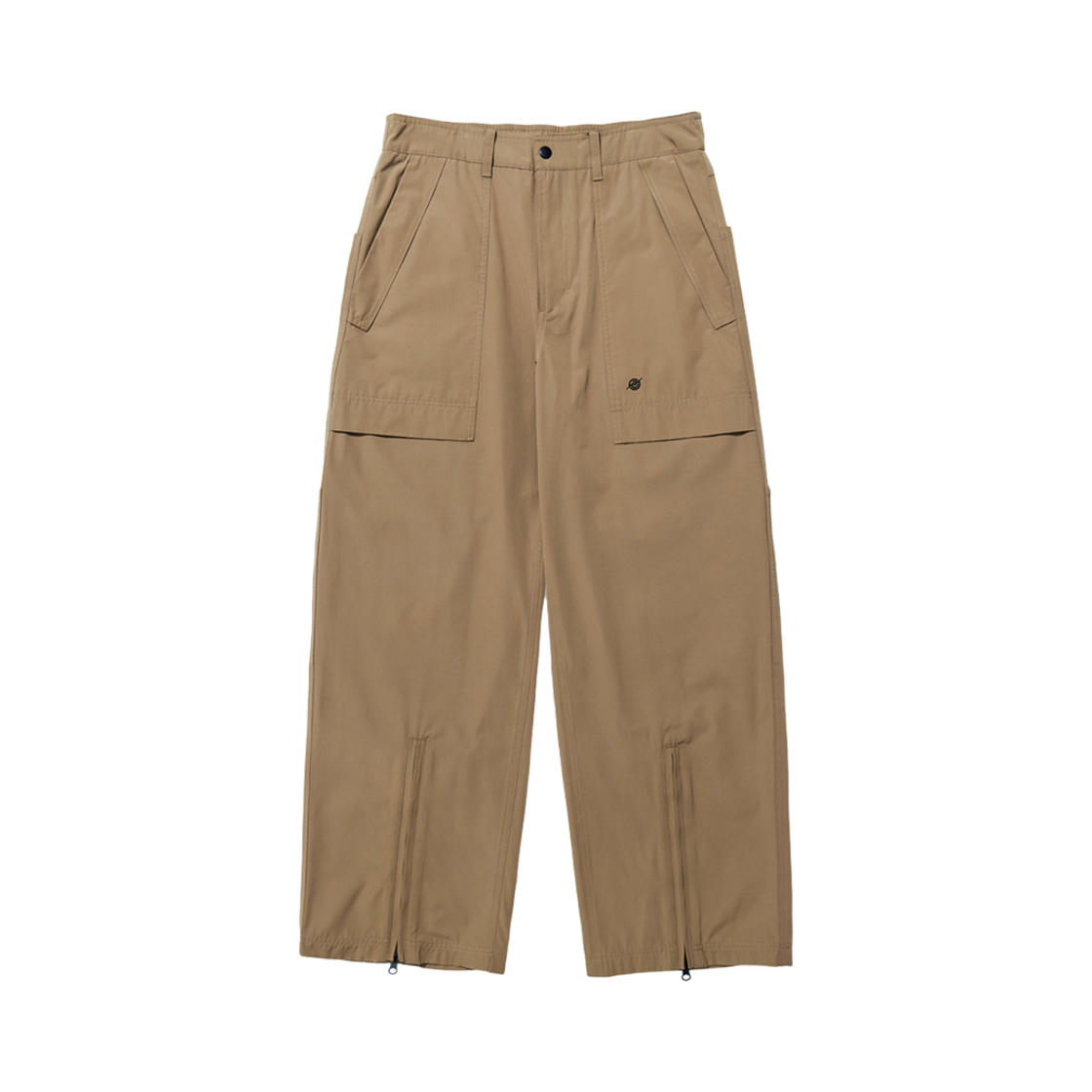 KA3PT1201M_BEIGE KALA PATTHAR Poly Cotton Rib Track Zip Pants Beige