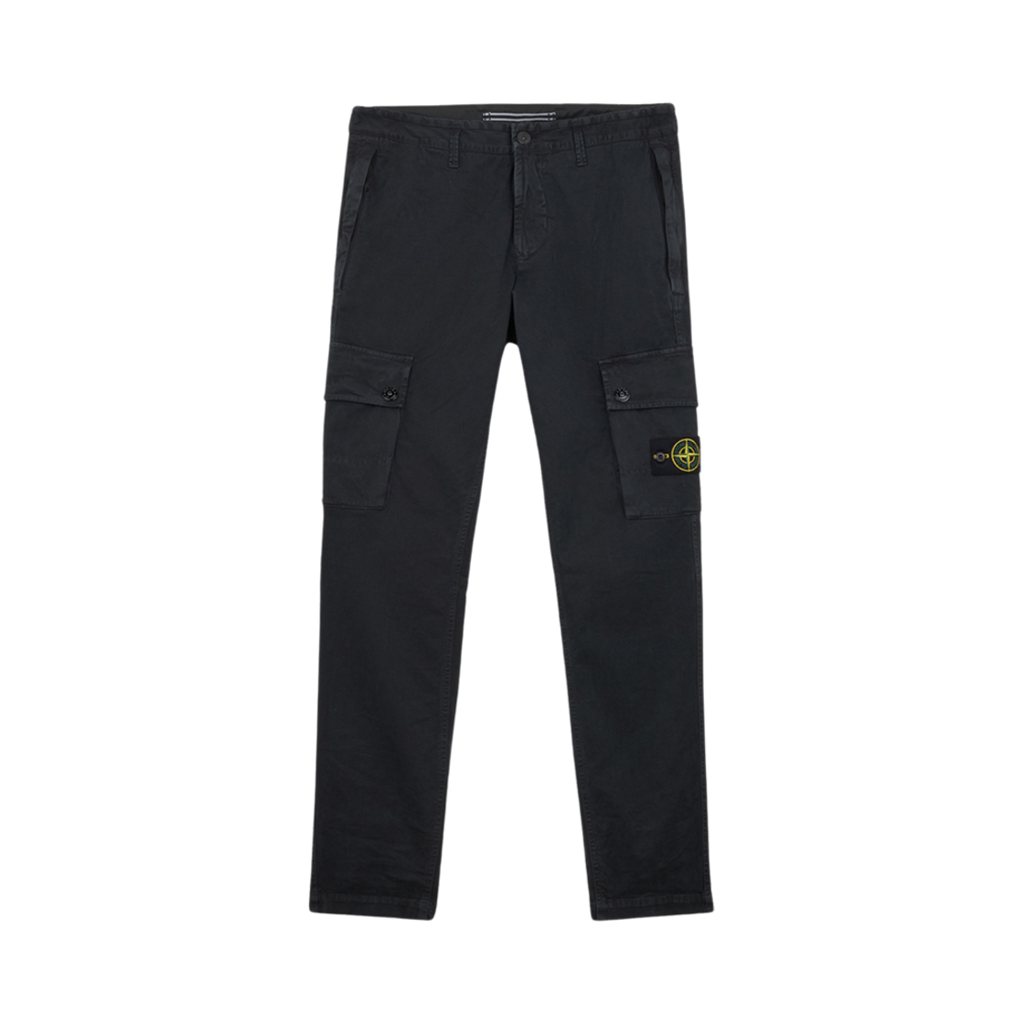 8115303L1-A0129 Stone Island 303L1 Stretch Broken Twill Organic Cotton Old Effect Slim Fit Cargo Pants Black - 24FW