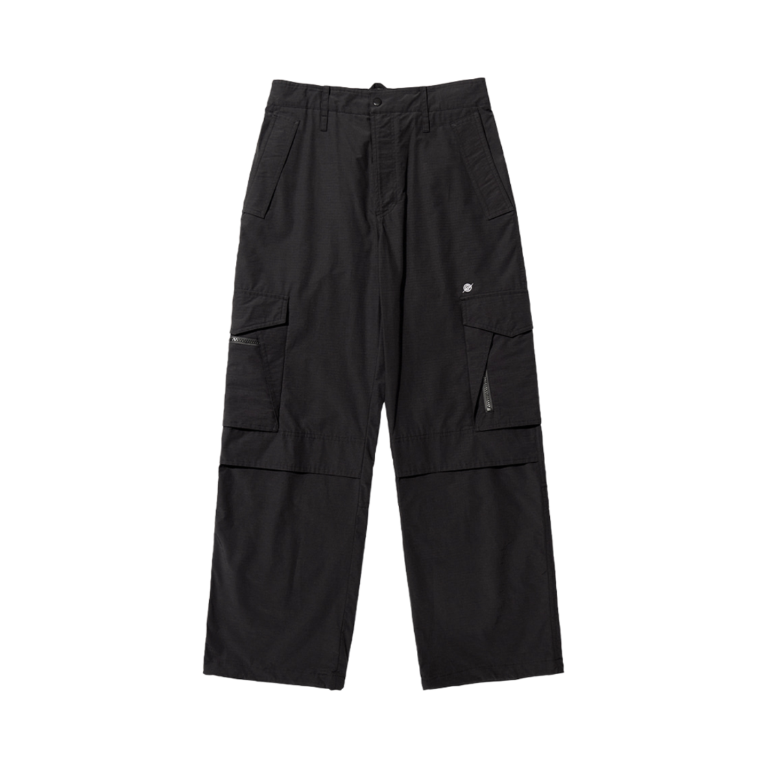 KA3PT1204M KALA PATTHAR Nylon Rib Ventilation Cargo Pants Black