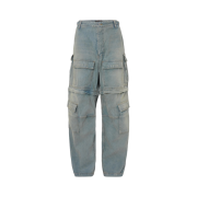 (W) Balenciaga Cargo Boyfriend Jeans Blue