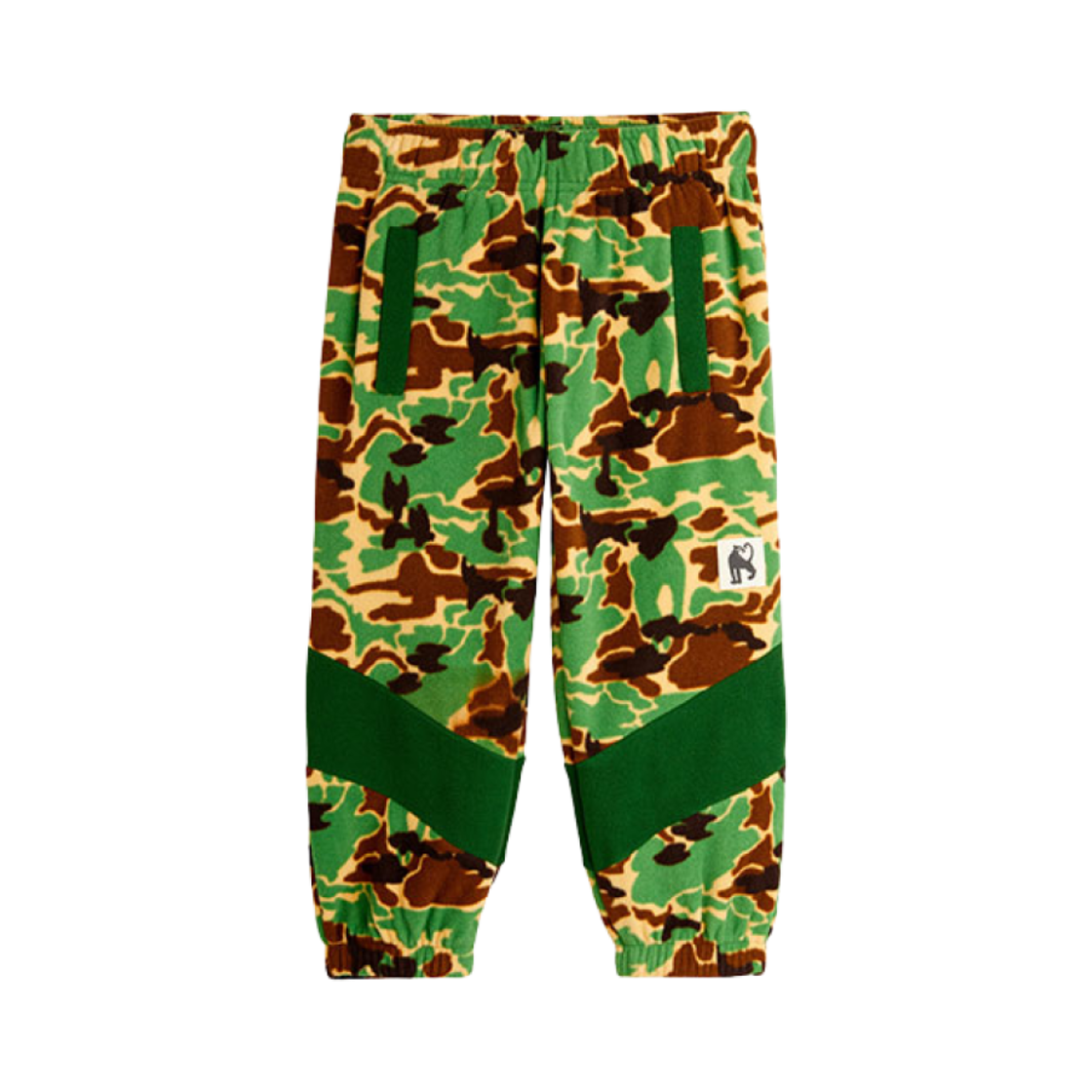 (키즈) 미니 로디니 플리스 스트라이프 트라우저 그린((Kids) Mini Rodini Fleece Stripe Trousers Green)