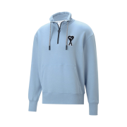 Puma x AMI Half-Zip Sweatshirt Faded Denim
