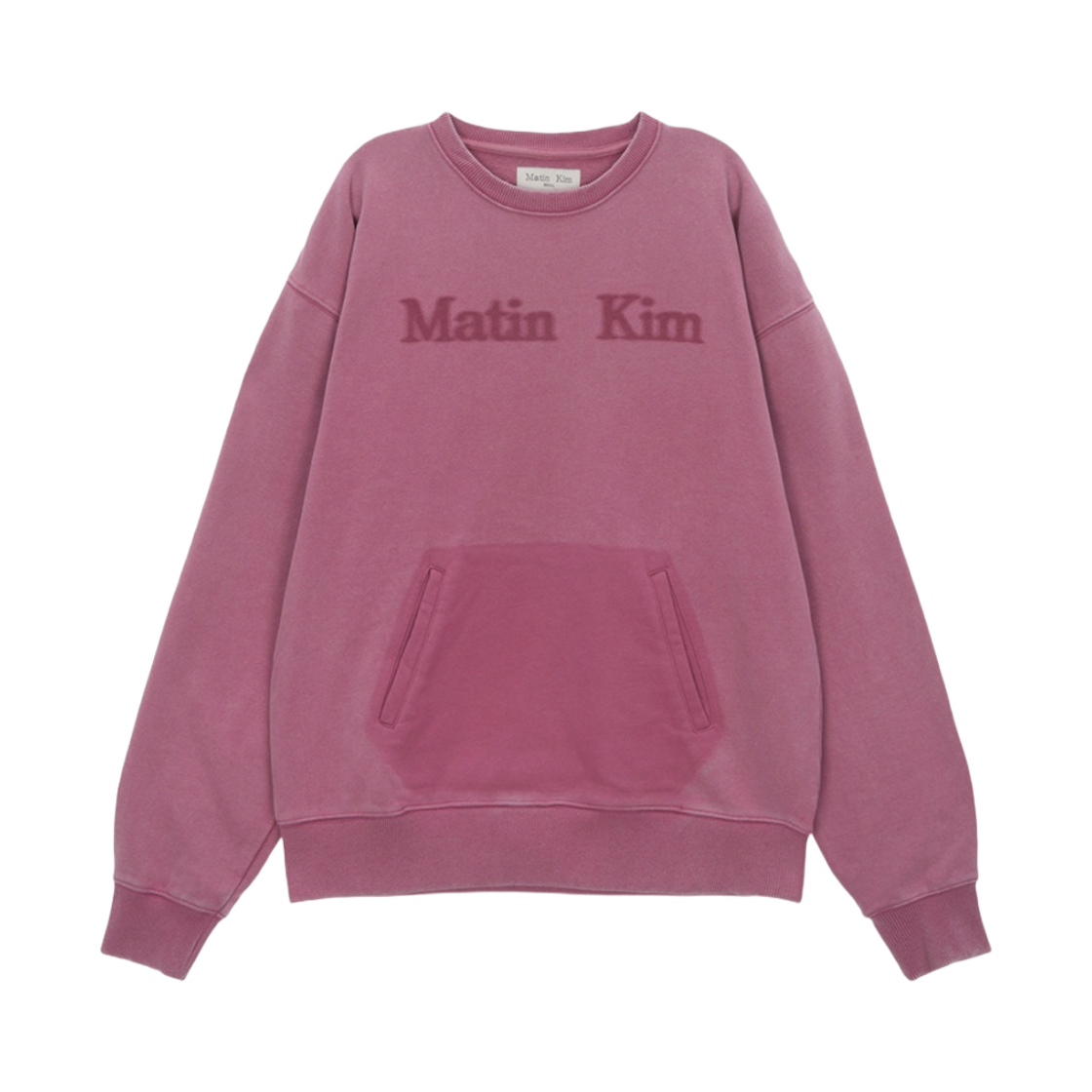 MK2434MT004M (W) Matin Kim Pigment Dying Logo Sweatshirt Pink