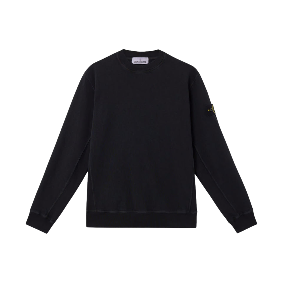 스톤 아일랜드 6100020 말파일 플리스 올드 이펙트 슬럽 이펙트 크루넥 스웨트셔츠 블랙 - 25SS