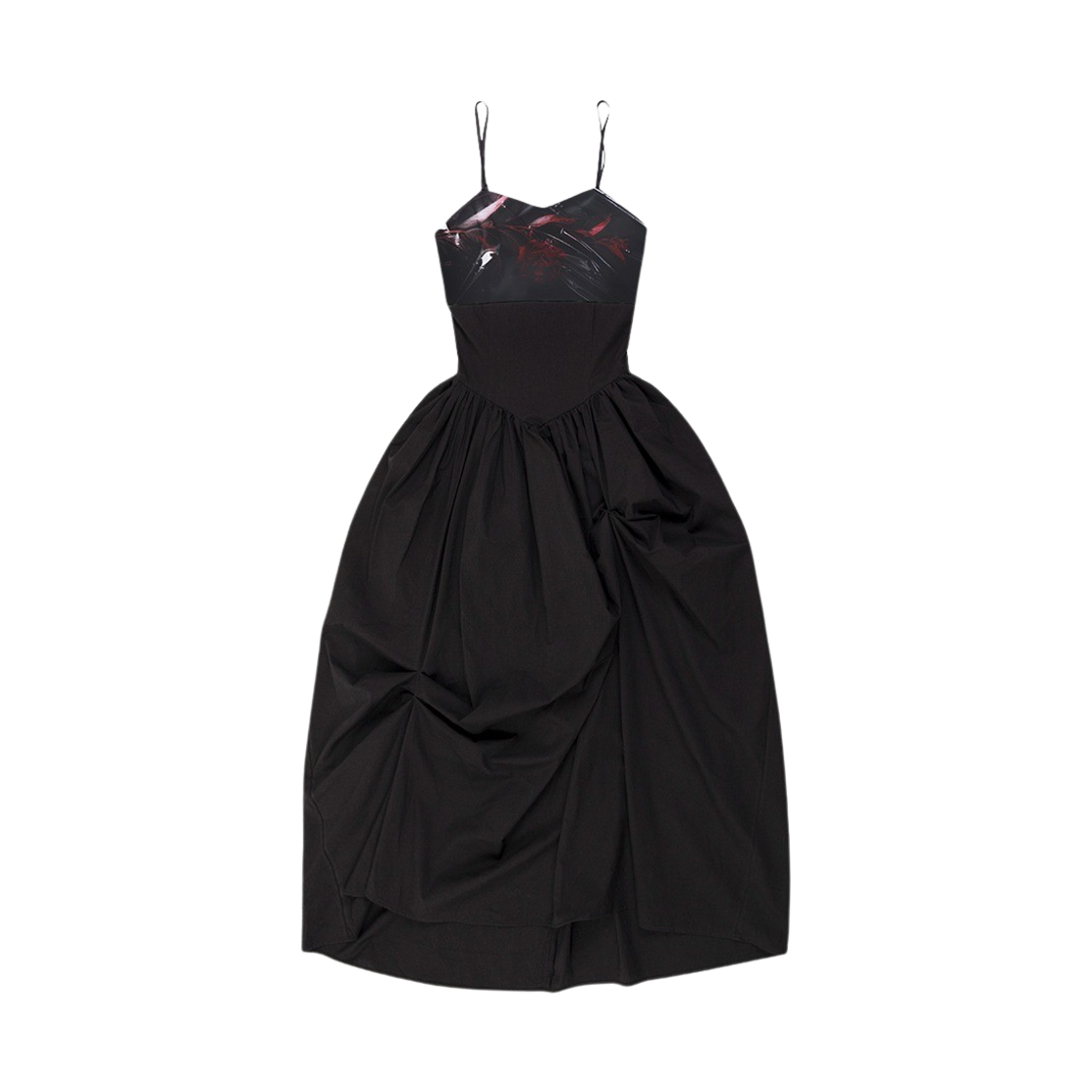 달링유어배드 우먼 언발란스드 셔링 롱 드레스 블랙(Darling You're Bad Women Unbalanced Shirring Long Dress Black)