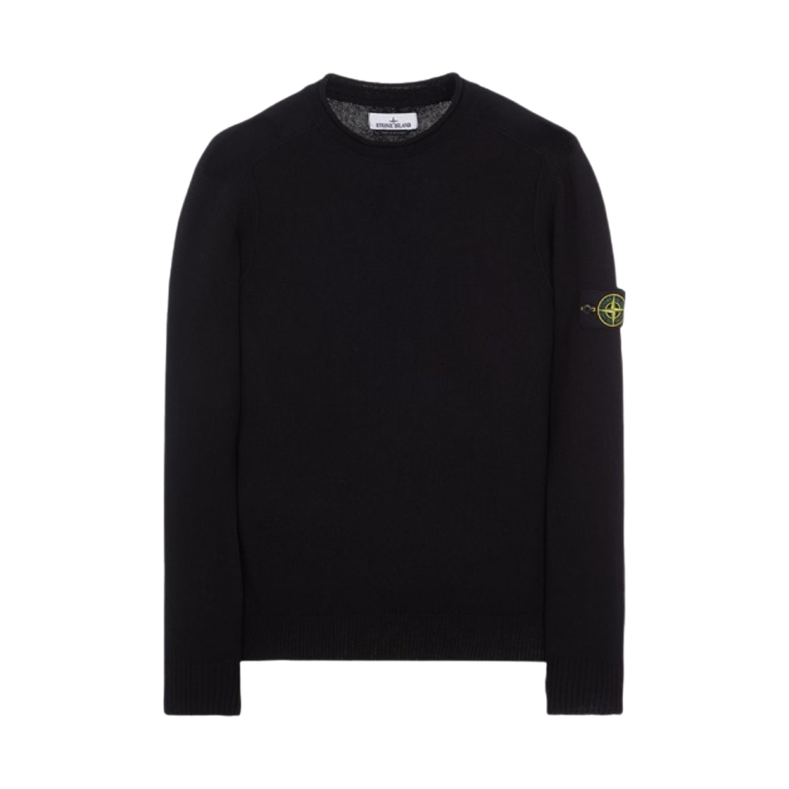 스톤 아일랜드 528D3 스티치 로우 코튼 크루넥 니트 블랙 - 23SS(Stone Island 528D3 Stitch in Raw Cotton Crewneck Knit Black - 23SS) - 1