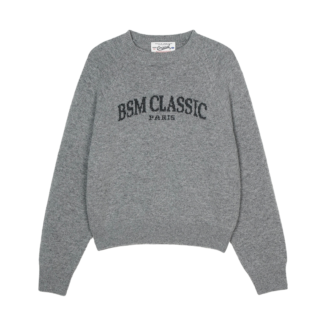 BS4FKN564MG Bensimon BSM Classic Knit Pullover Melange Grey