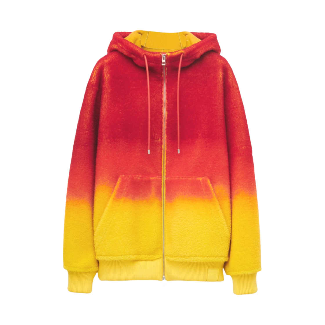 로에베 x 하울의 움직이는 성 인타르시아 셔링 후드 멀티컬러(Loewe x Howl's Moving Castle Calcifer Intarsia Hoodie in Shearling Multicolor) - 1