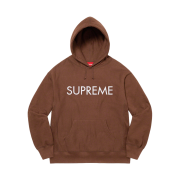 Supreme Capital Hooded Sweatshirt Dark Brown - 22FW