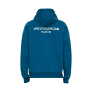 Wooyoungmi Cotton White Back Logo Hoodie Blue - 22FW