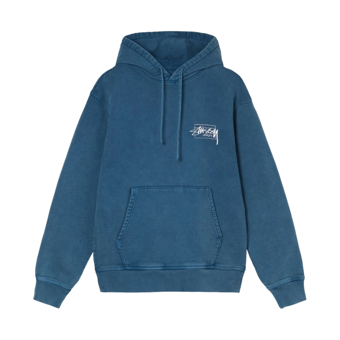 스투시 다이드 스투시 디자인 후드 블루