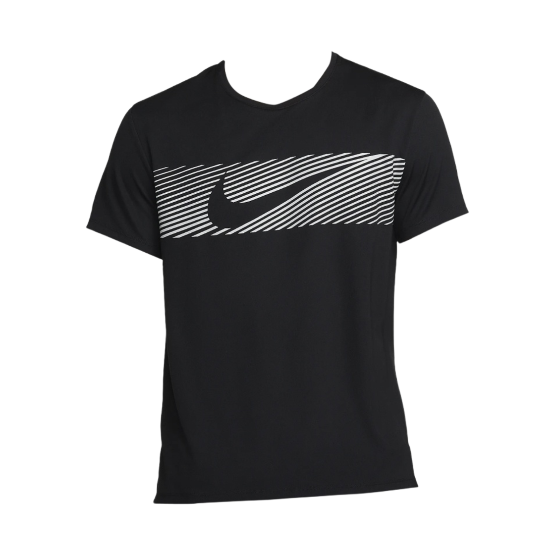 나이키 드라이핏 플래쉬 UV 숏슬리브 러닝 탑 블랙 - US/EU(Nike Dri-Fit Miler Flash UV Short Sleeve Running Top Black - US/EU) - 1