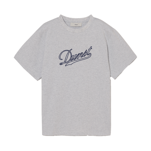 UDTS5B131G1_M_ Dunst Unisex Chain Logo T-Shirt Light Melange Grey