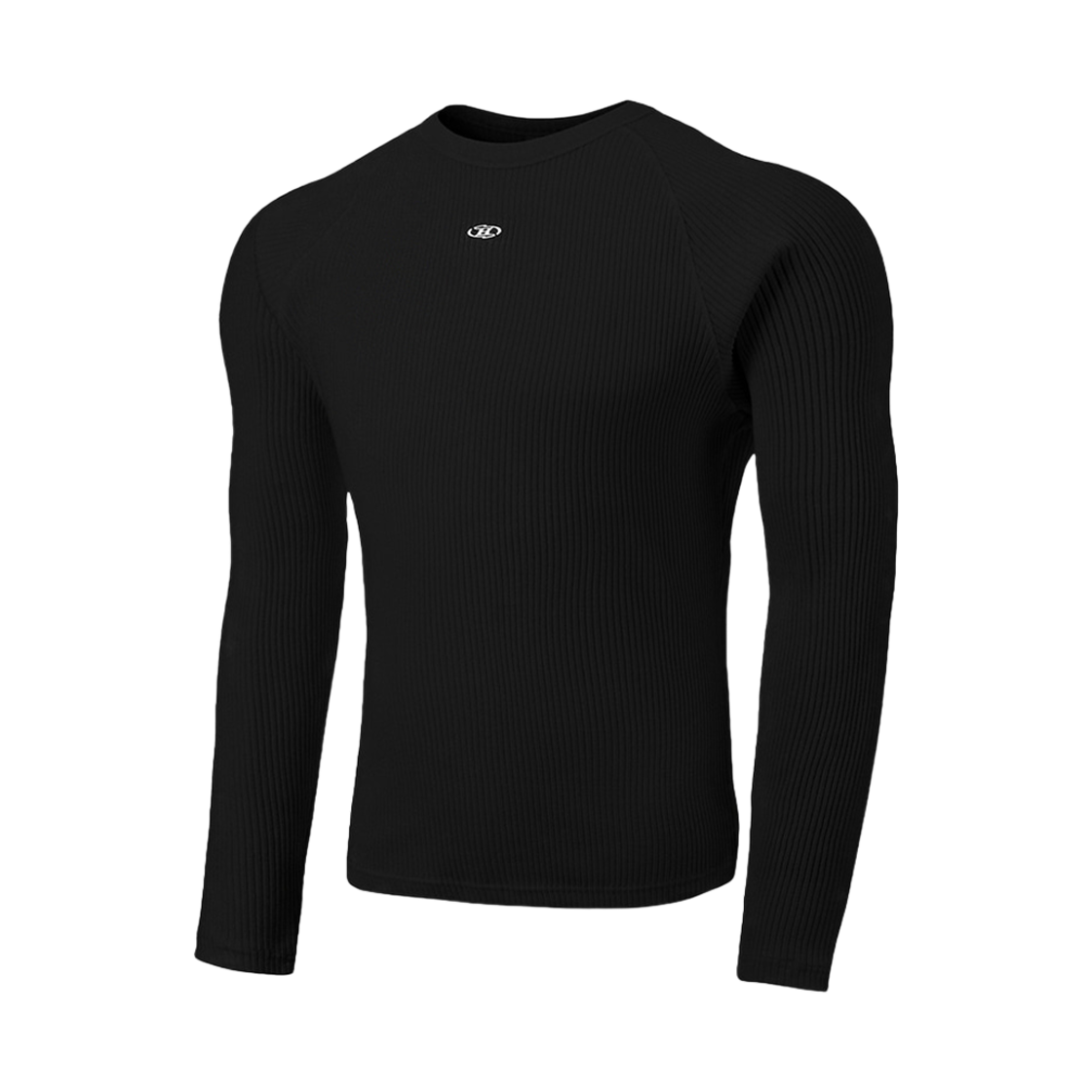 본투윈 B 펜던트 골지 롱슬리브 블랙