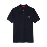 Paul Smith Cotton Pique Zebra Logo Polo Shirt Dark Navy