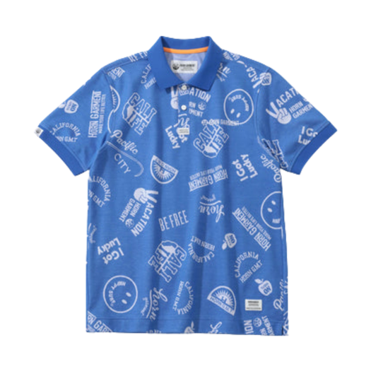 Horn Garment Archive Golf Wear Polo T-Shirt Blue