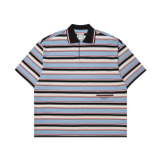 Wooyoungmi Stripe Polo T-Shirt Blue - 25SS