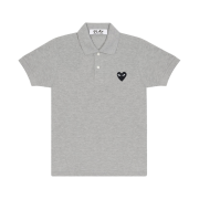 Play Comme des Garcons Black Heart Polo Shirt Grey