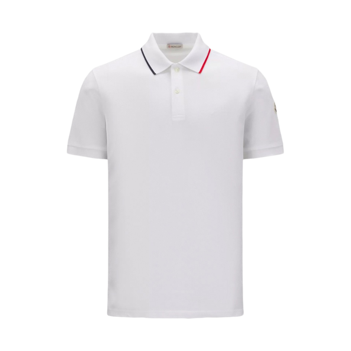 I2-091-8A00005-84556-002 Moncler Logo Polo Shirt Optical White - 23FW