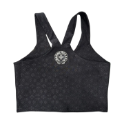 (W) Chrome Hearts Sports Bra Tank Top Black