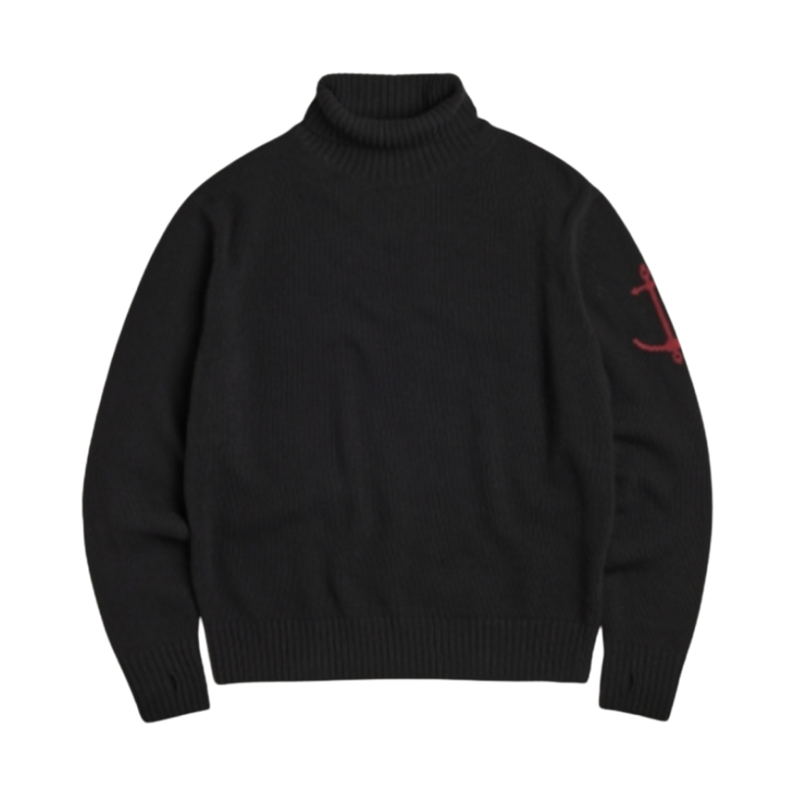 - Guernsey Woollens Superfine Merino Wool Turtleneck Sweater Black