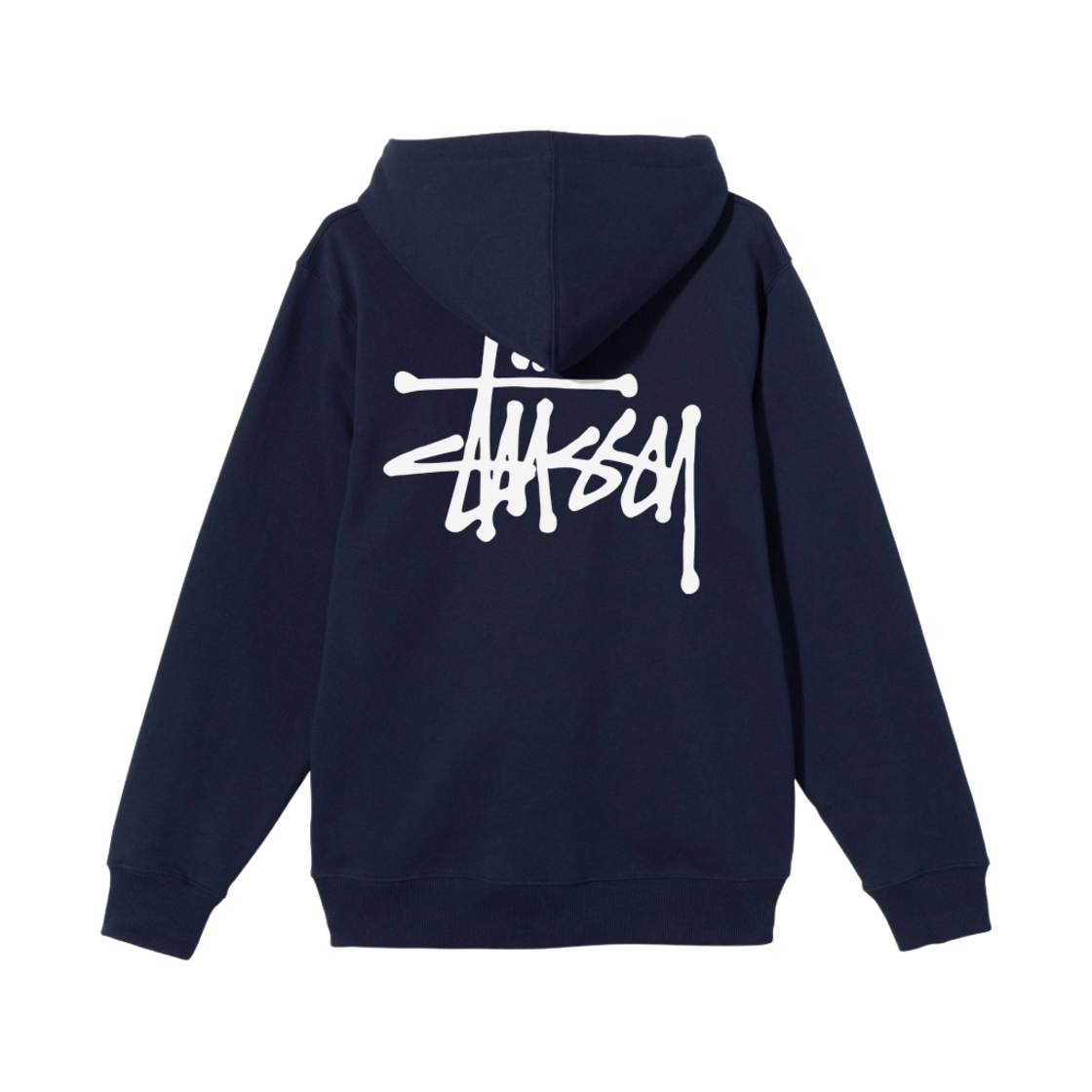 스투시 베이직 스투시 후드 네이비 2021