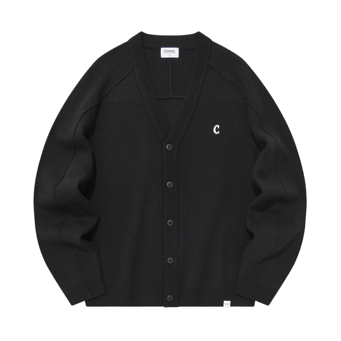 CO2303KT01BK Covernat Authentic C Logo Cardigan Black