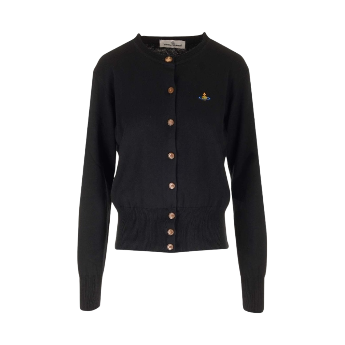 1803002P-Y001V-N401 (W) Vivienne Westwood Bea Crewneck Cardigan Black