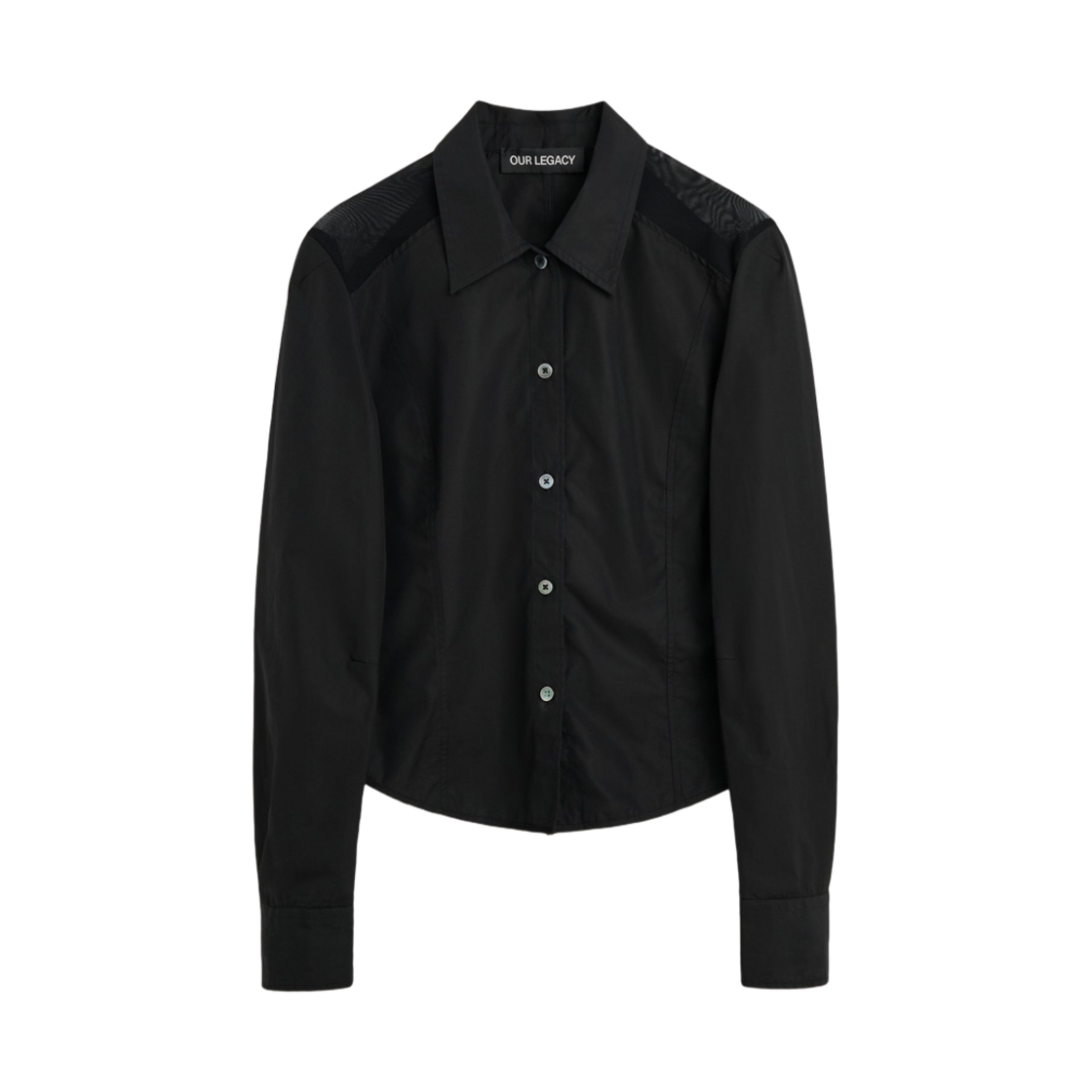 (W) 아워레가시 신처 셔츠 블랙 올 데이 포플린((W) Our Legacy Cincher Shirt Black All Day Poplin)