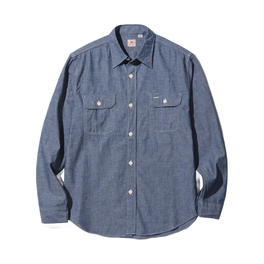 슈가 케인 블루 샴브레이 워크 셔츠 롱슬리브 원 워시(Sugar Cane Blue Chambray Work Shirt Long Sleeve One Wash)