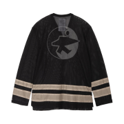 Stussy x Our Legacy Work Shop Hockey Jersey Black Beige Mighty Mesh