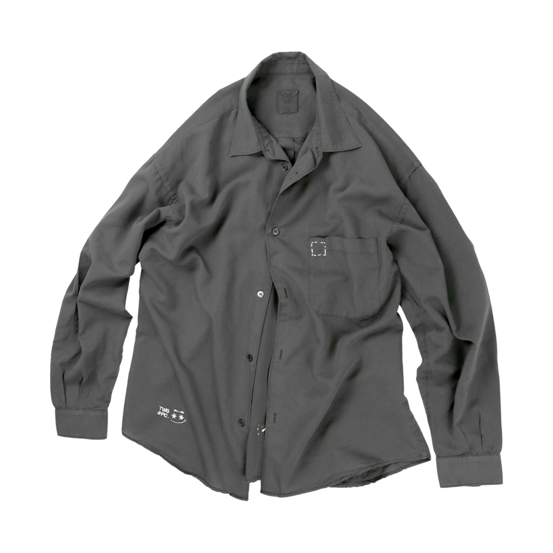 투스페이스 낙서 셔츠 차콜